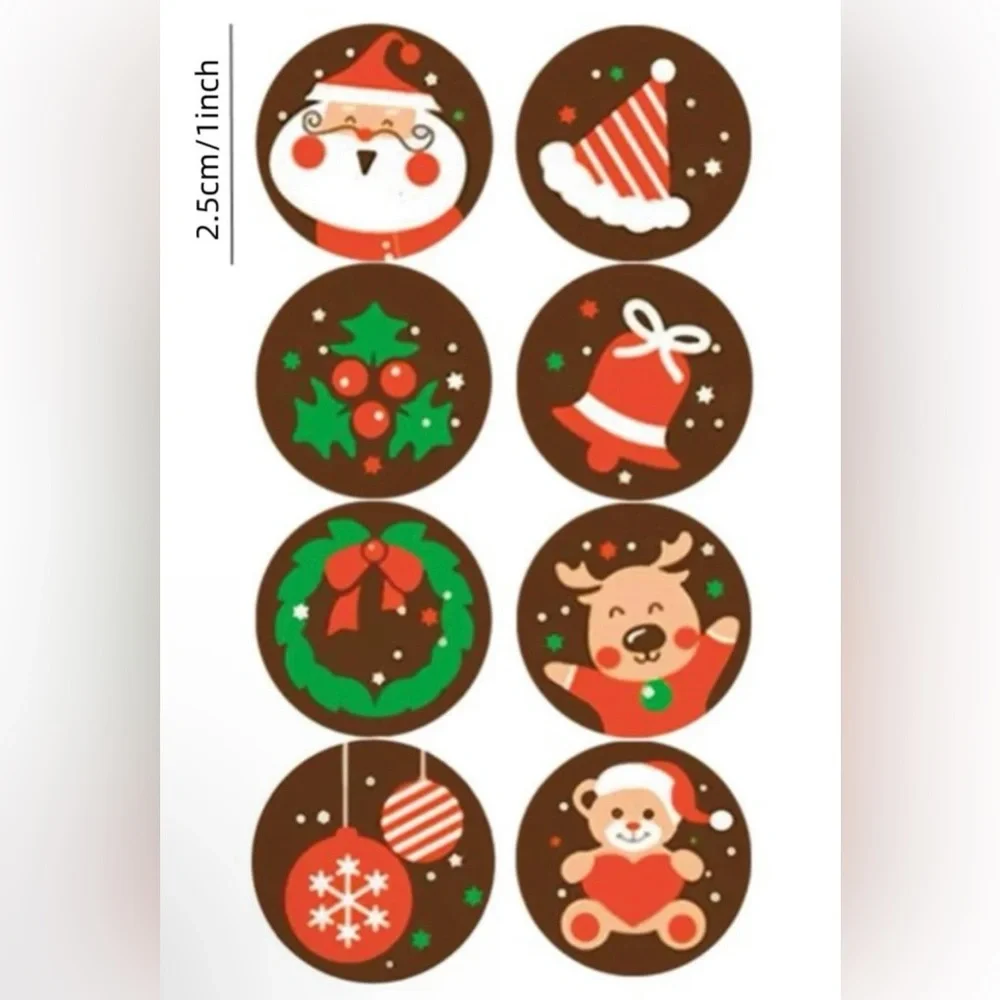 NEW 500pc Christmas Themed Thank you stickers_3
